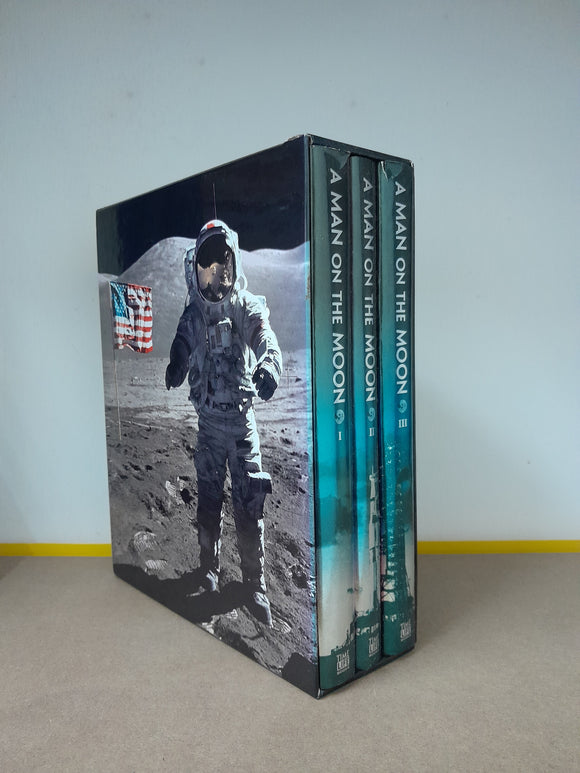 A Man on the Moon (Vol. 1 - One Giant Leap; Vol. 2 - The Odyssey Continues; Vol. 3 - Lunar Explorers) by Andrew Chaikin (Hardcover Box Set)